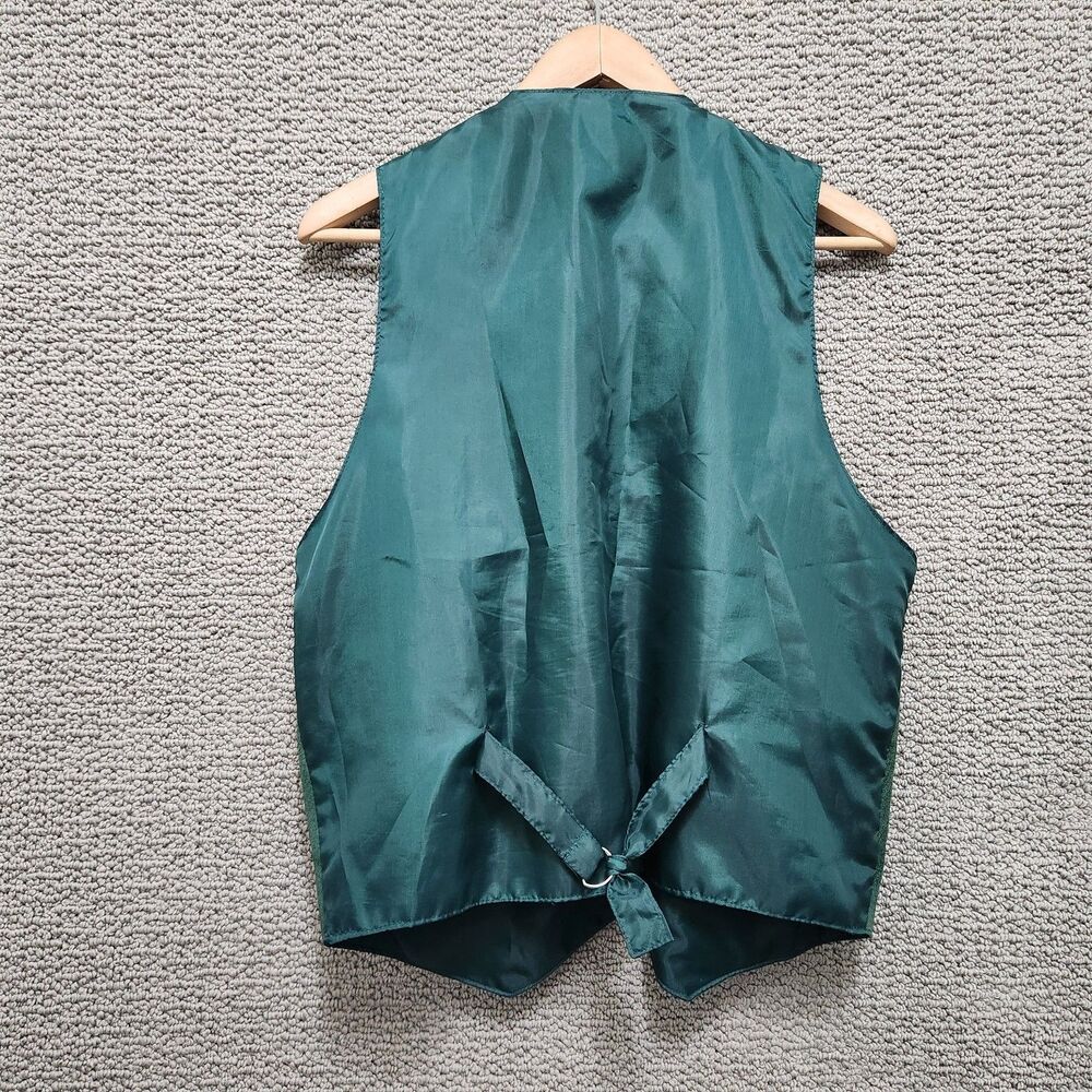 SHEBANG Women's Green Suede Leather Western Snap Front Vest Size L - Picture 5 of 7